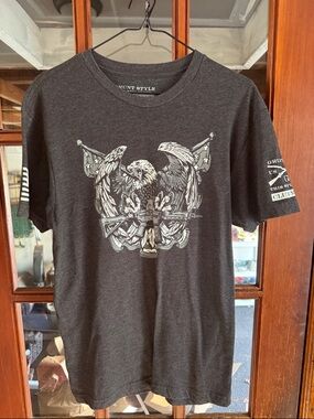 Grunt Style Dark Gray Short-Sleeve Eagle Graphic Tee